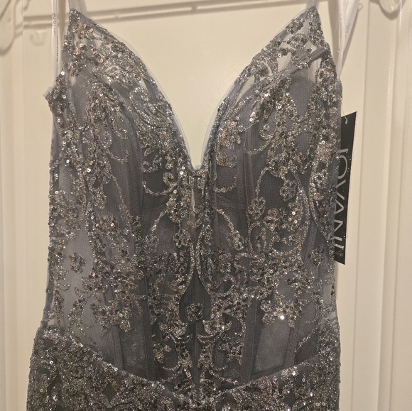 Jovani Dresses & Skirts - Jovani Silver Sequin Dress